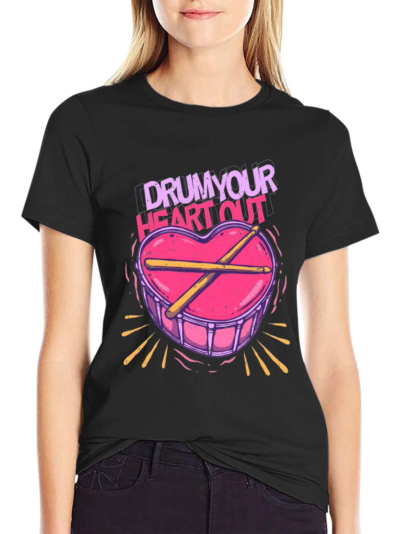 Drum Your Heart Out Graphic T-Shirt
