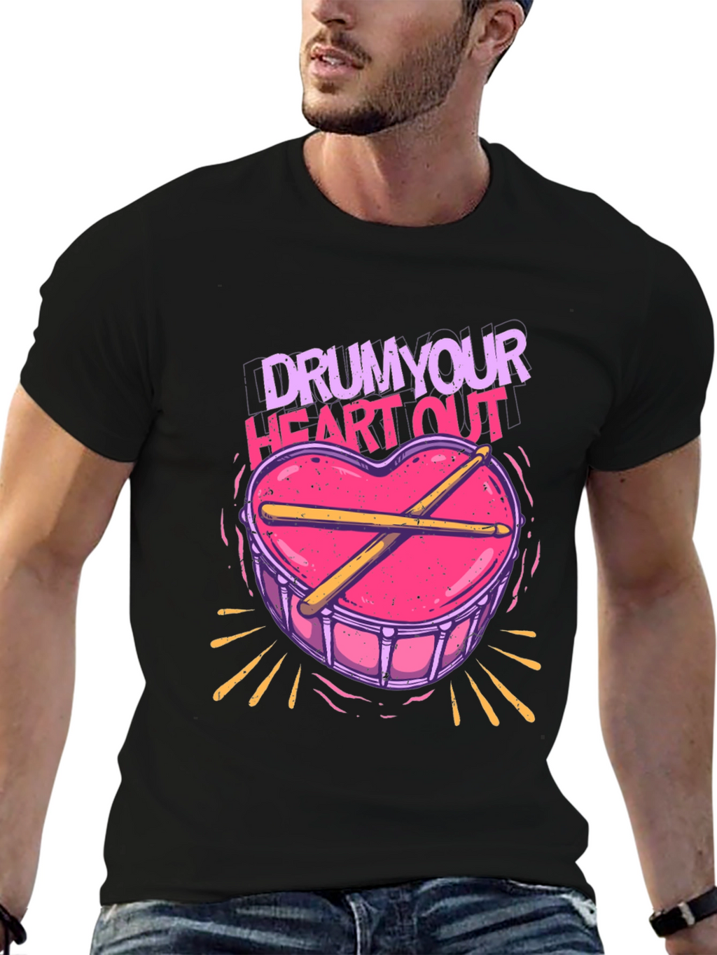 Drum Your Heart Out Graphic T-Shirt