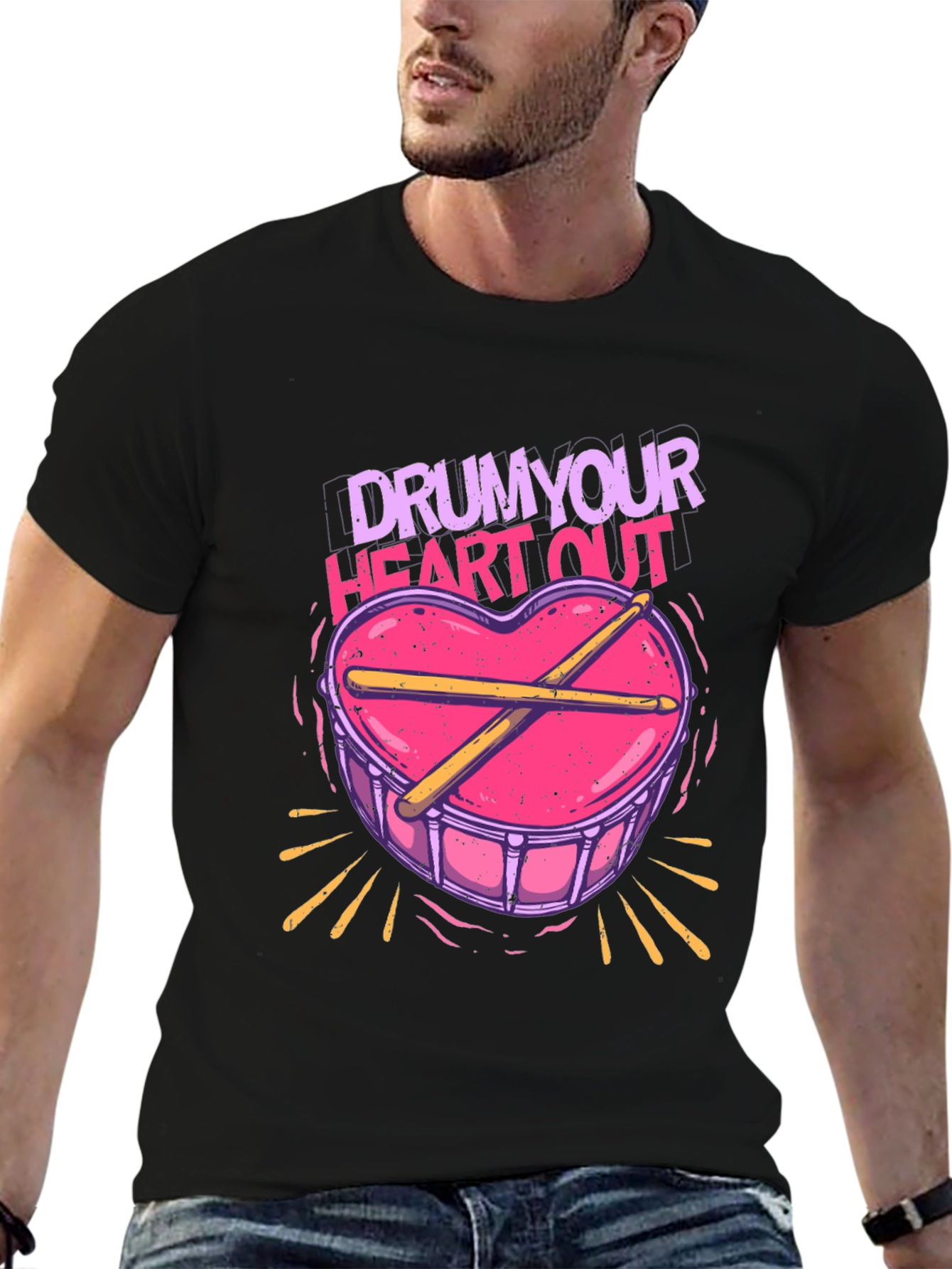 Drum Your Heart Out Graphic T-Shirt