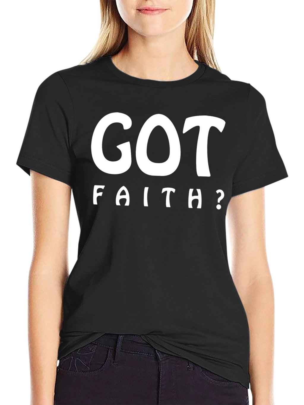 Got Faith? Black Graphic Print T-Shirt