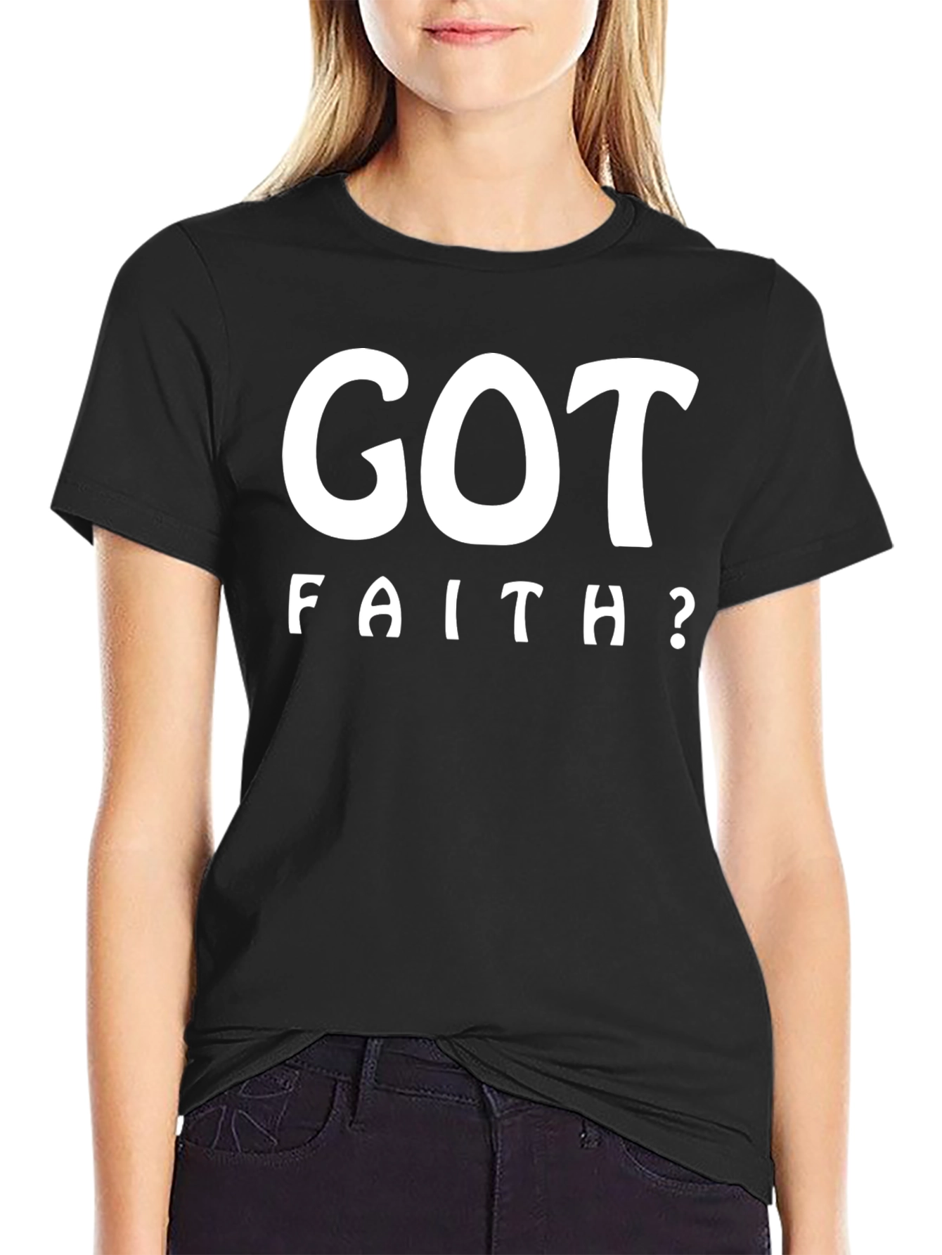 Got Faith? Black Graphic Print T-Shirt