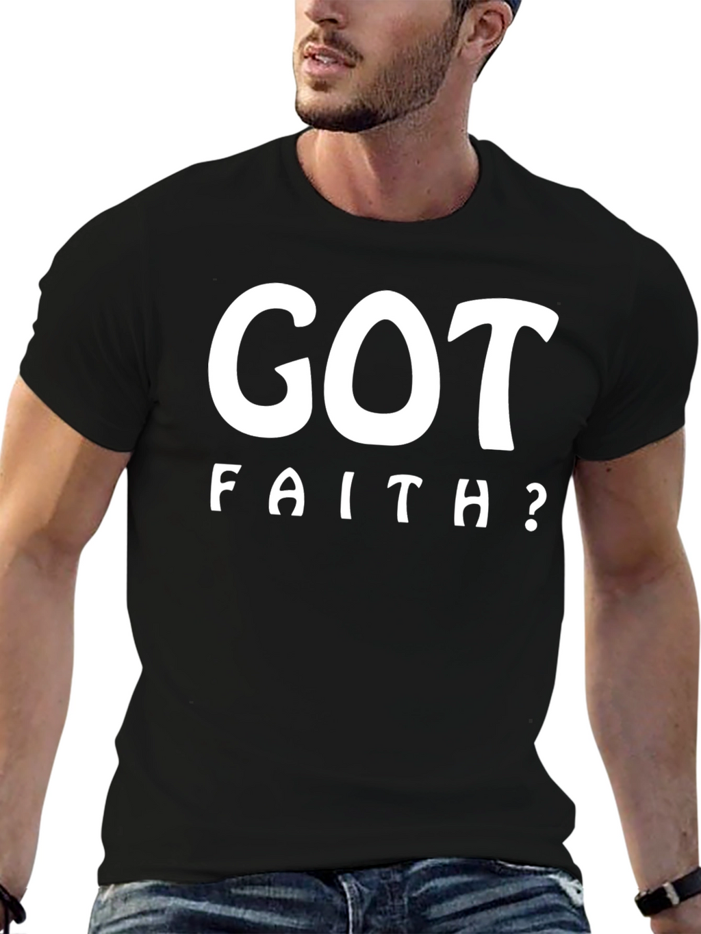 Got Faith? Black Graphic Print T-Shirt