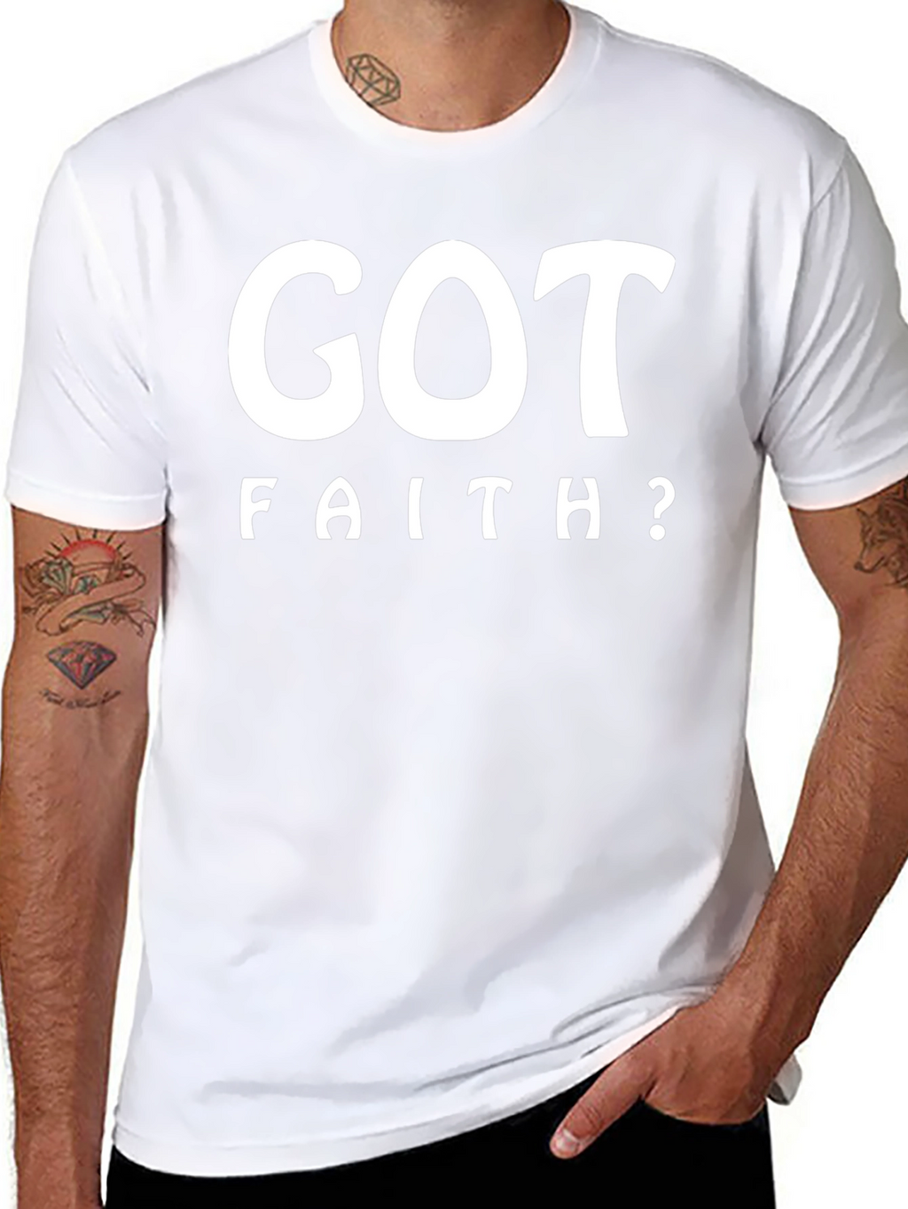 Got Faith? Black Graphic Print T-Shirt