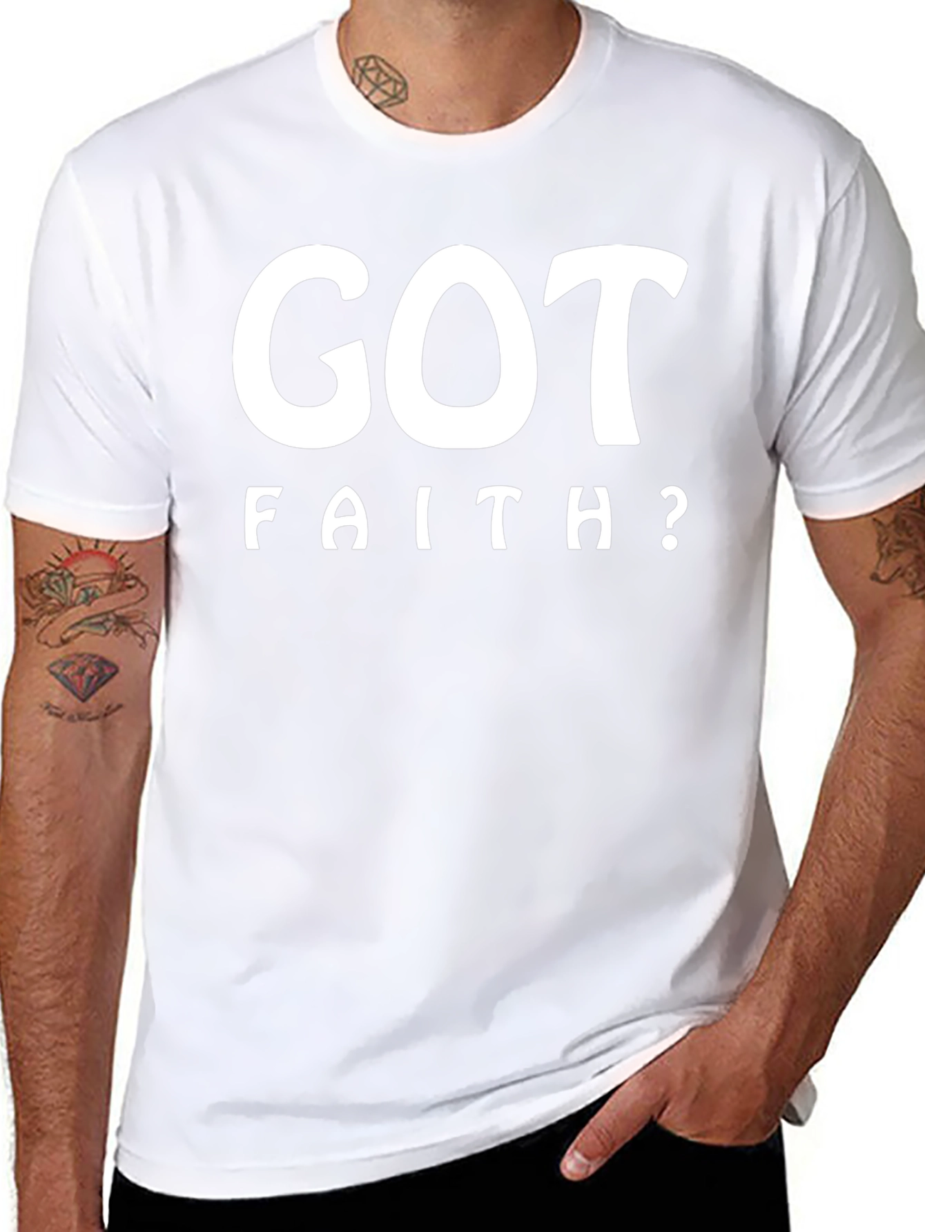 Got Faith? Black Graphic Print T-Shirt