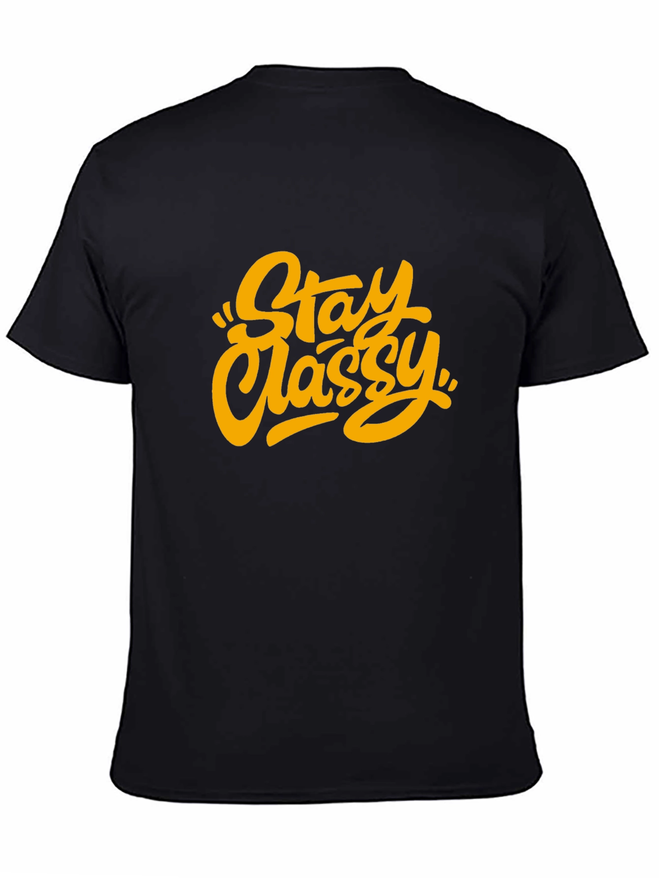 Stay Classy Graphic Tee - Trendy Unisex Black T-Shirt