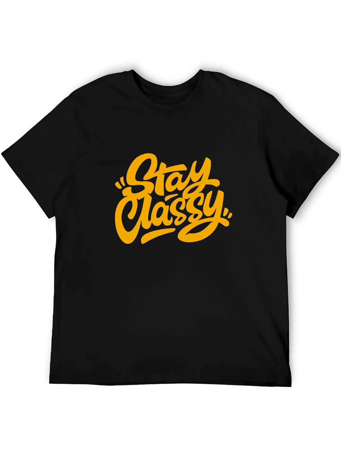 Stay Classy Graphic Tee - Trendy Unisex Black T-Shirt