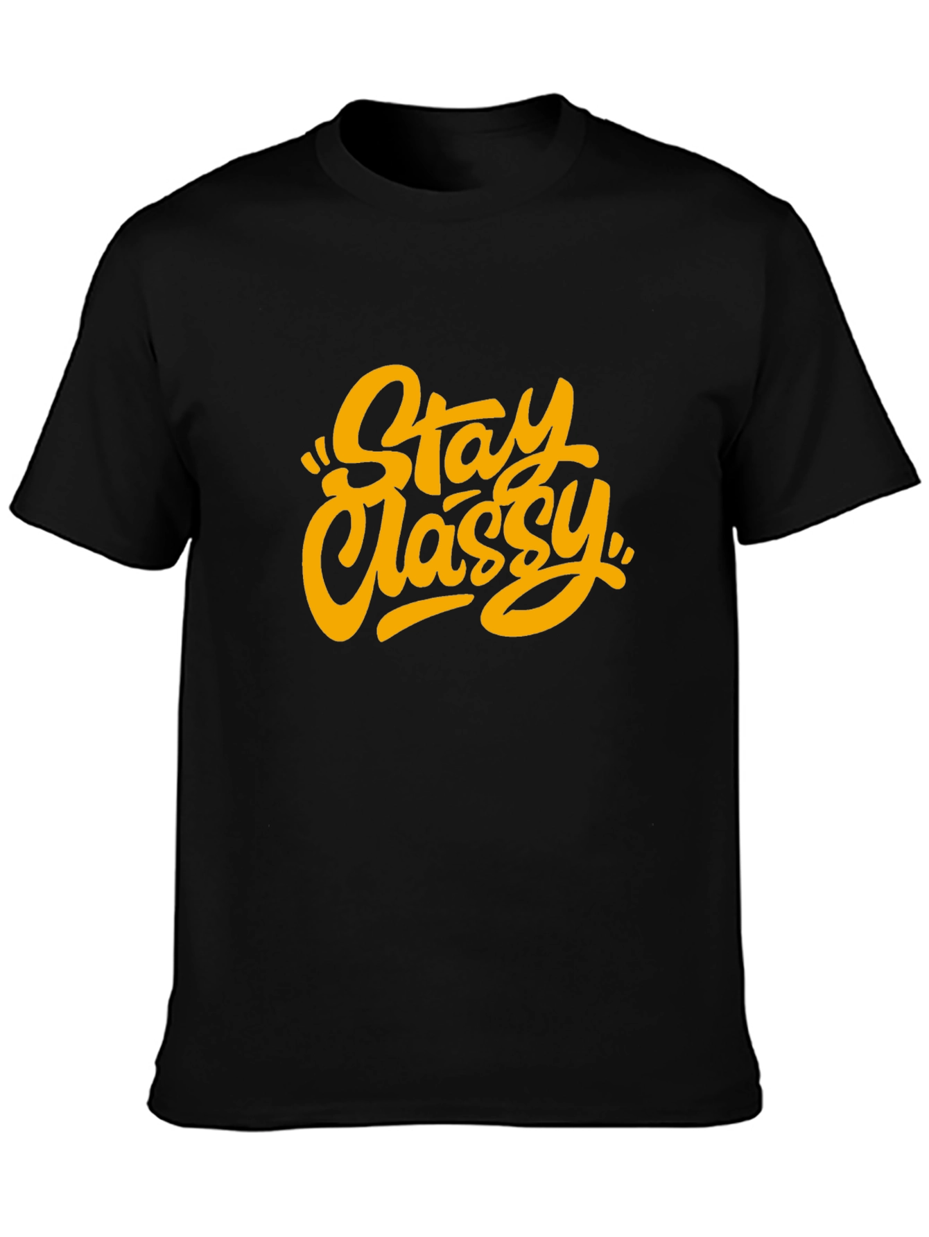 Stay Classy Graphic Tee - Trendy Unisex Black T-Shirt