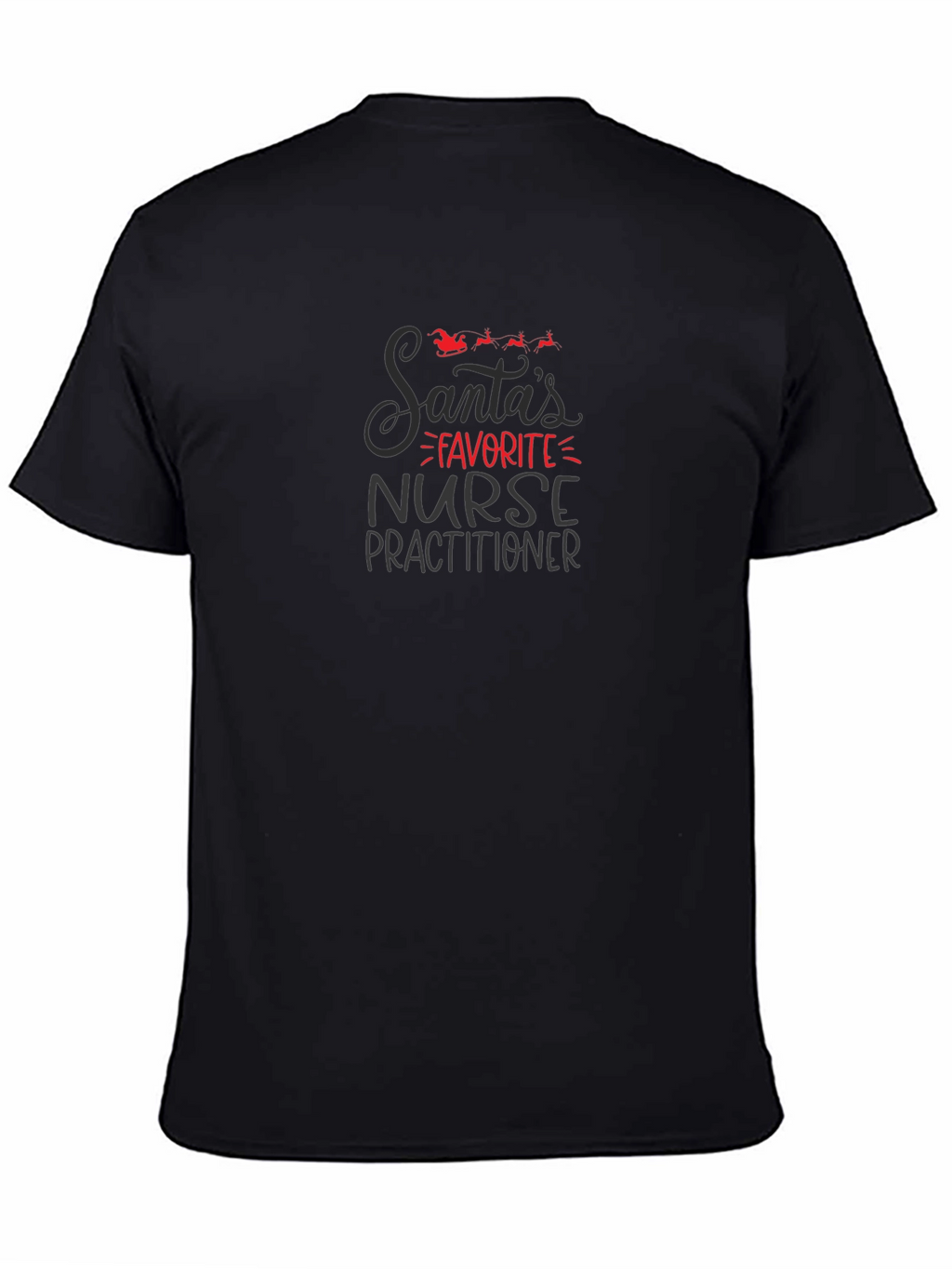 Santas Favorite Nurse Practitioner Black T-Shirt