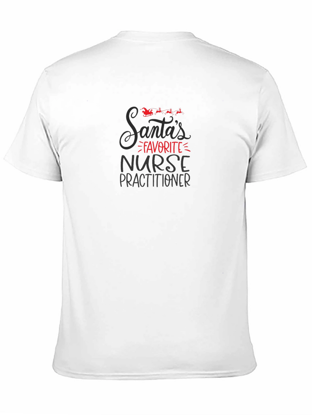 Santas Favorite Nurse Practitioner Black T-Shirt