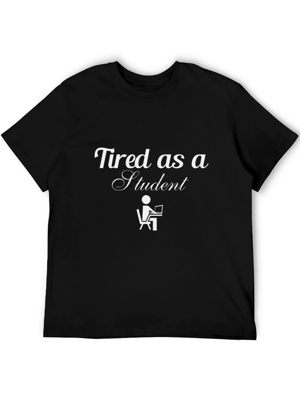 Tired Student Graphic Tee - Black Unisex T-Shirt