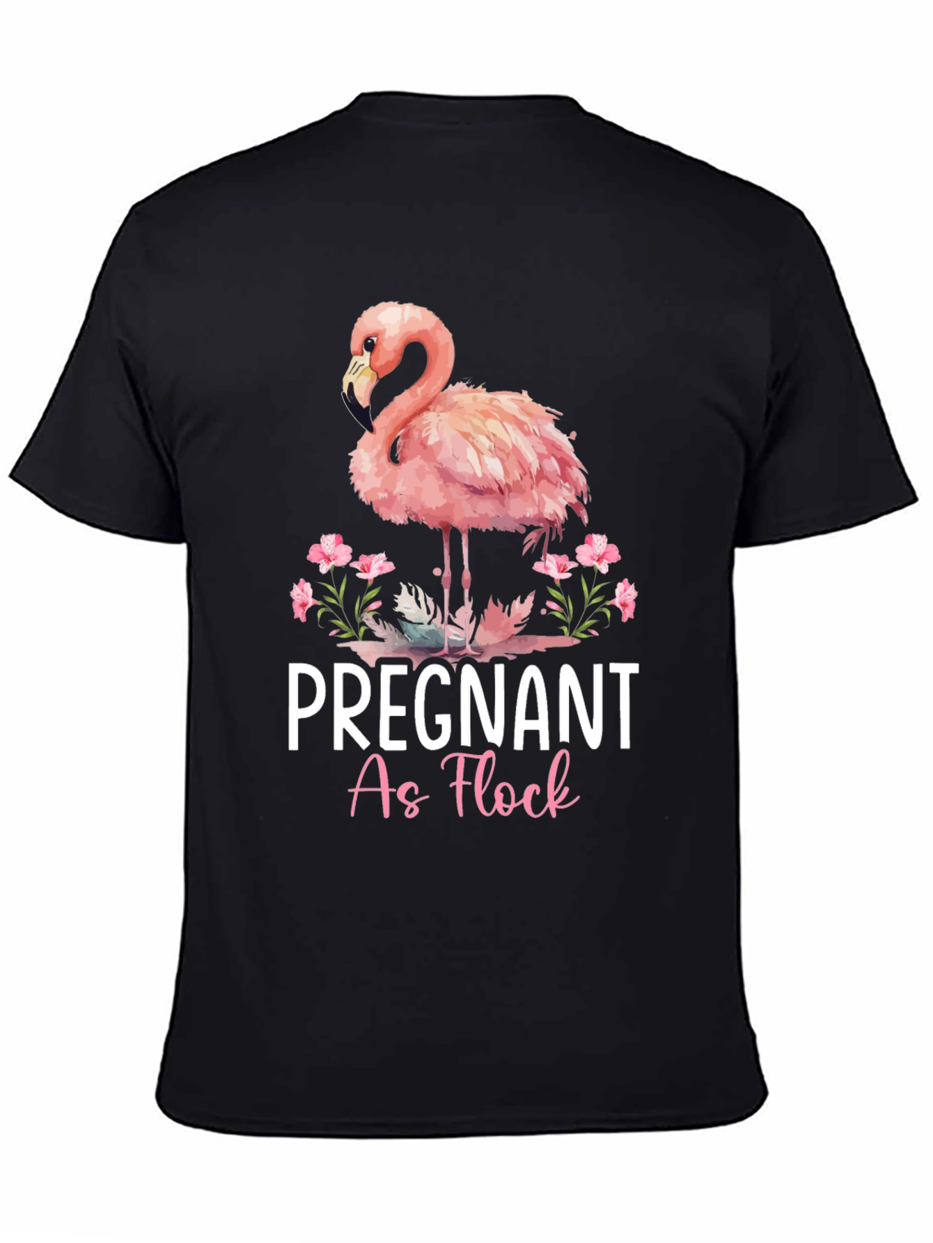 Pregnant As Flock Flamingo T-Shirt