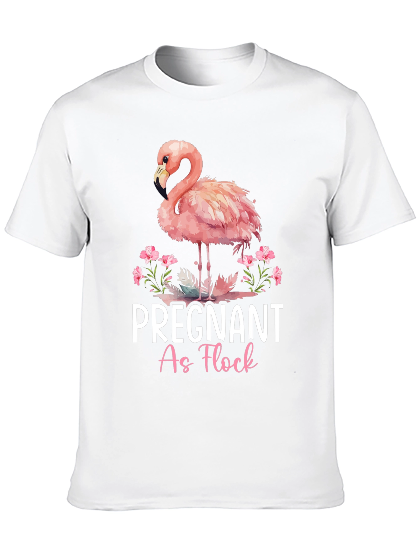 Pregnant As Flock Flamingo T-Shirt