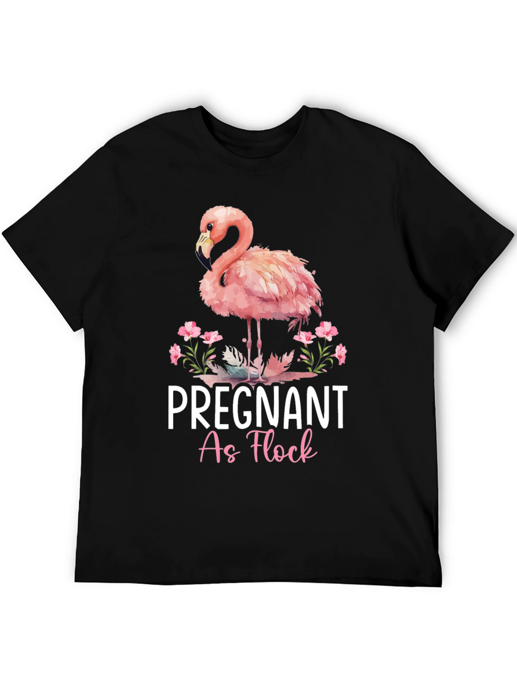 Pregnant As Flock Flamingo T-Shirt