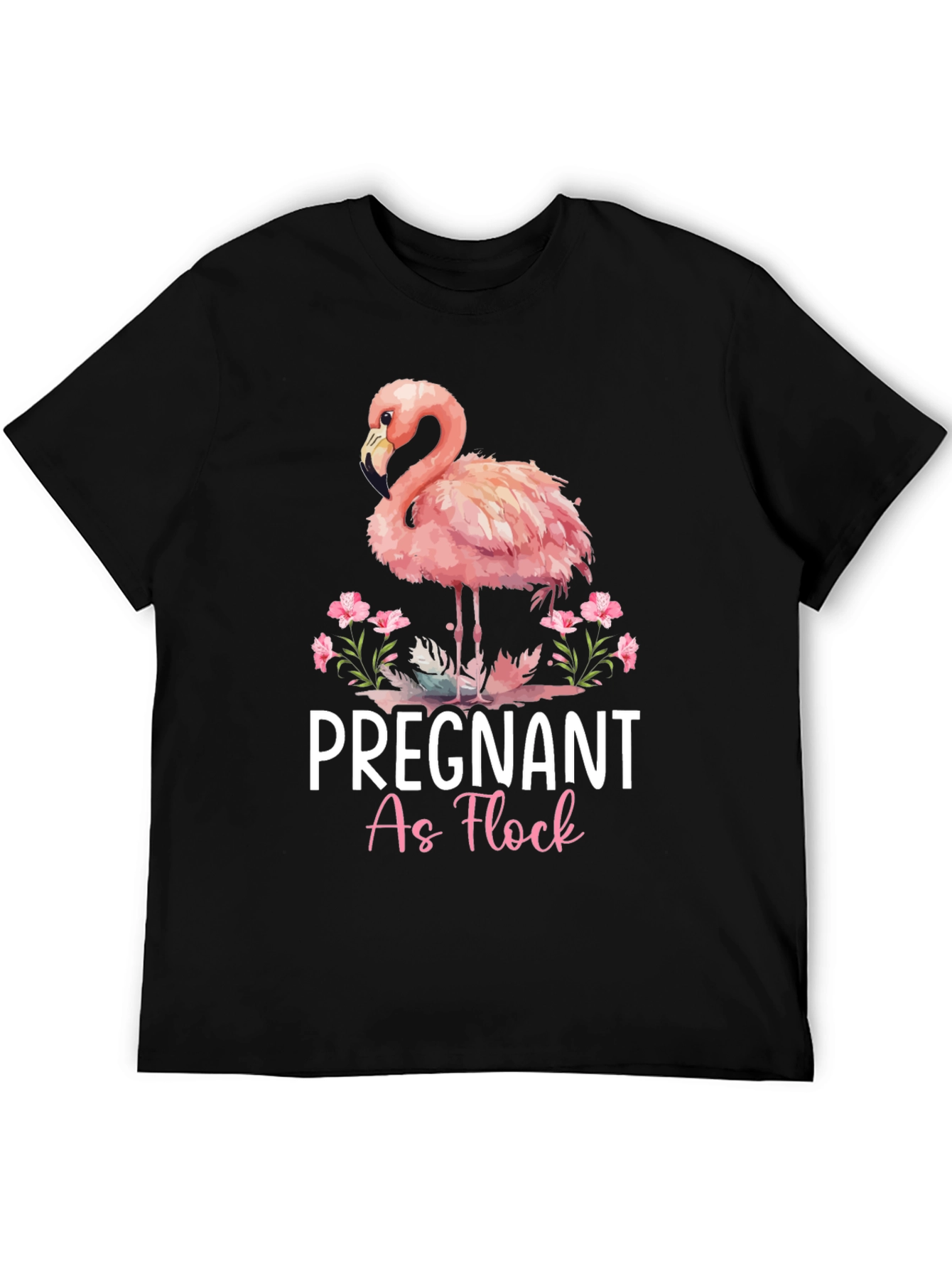 Pregnant As Flock Flamingo T-Shirt