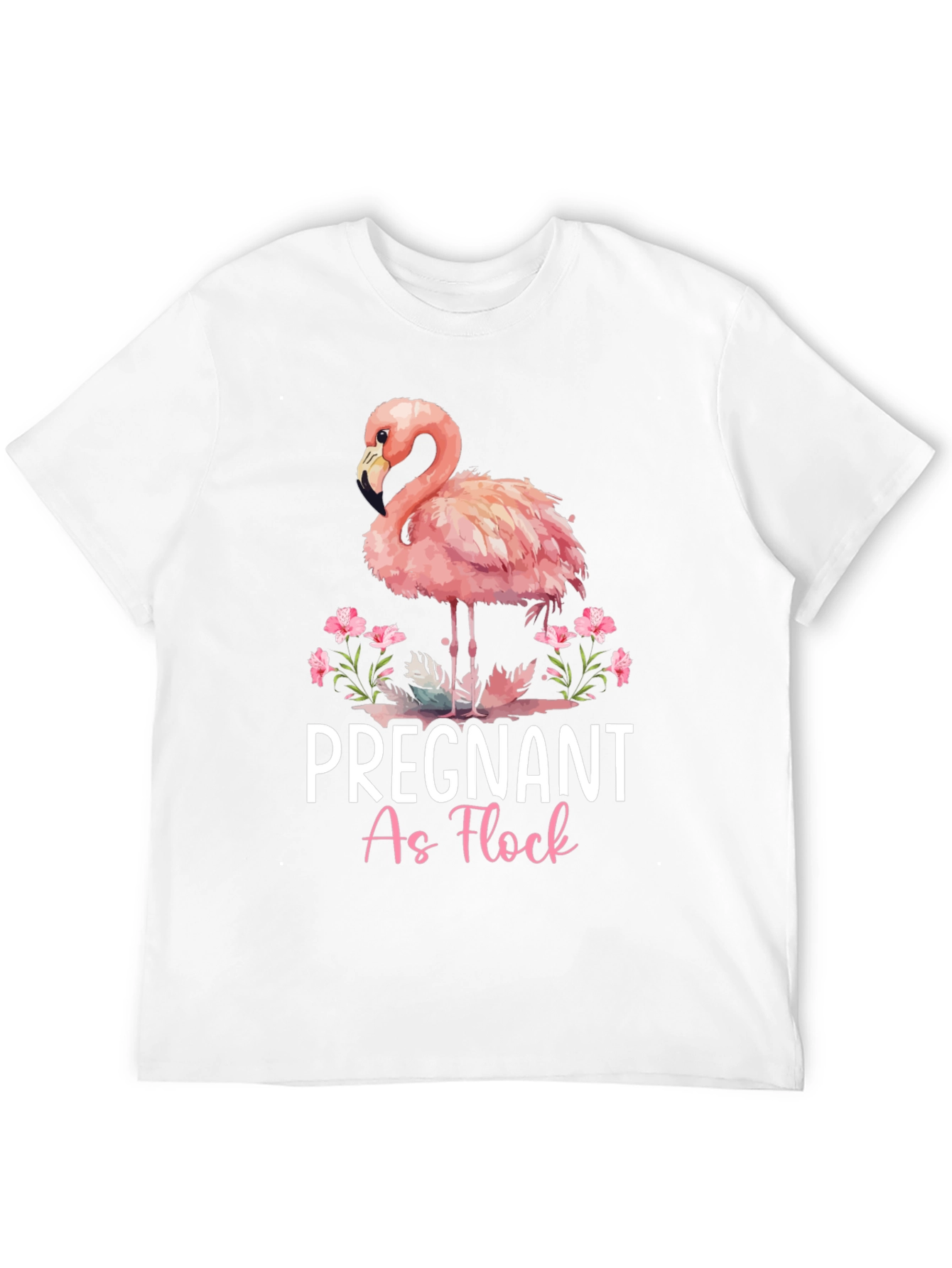 Pregnant As Flock Flamingo T-Shirt