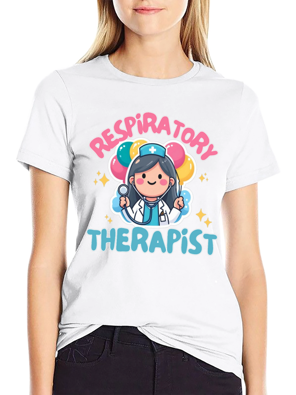 Respiratory Therapist Cartoon Graphic T-Shirt
