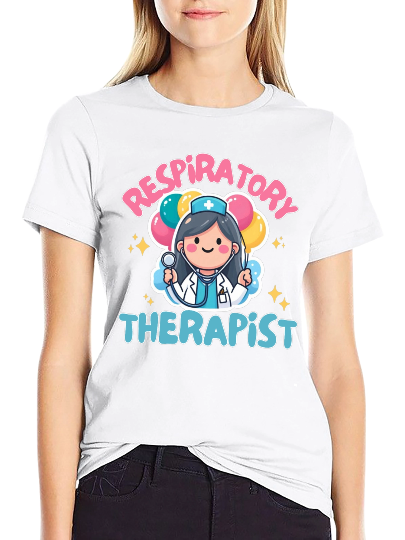Respiratory Therapist Cartoon Graphic T-Shirt