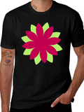 Floral Graphic Black T-Shirt