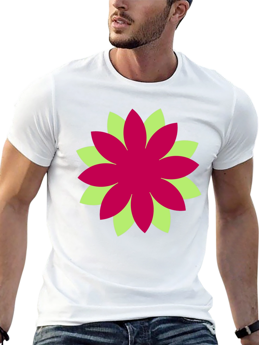 Floral Graphic Black T-Shirt