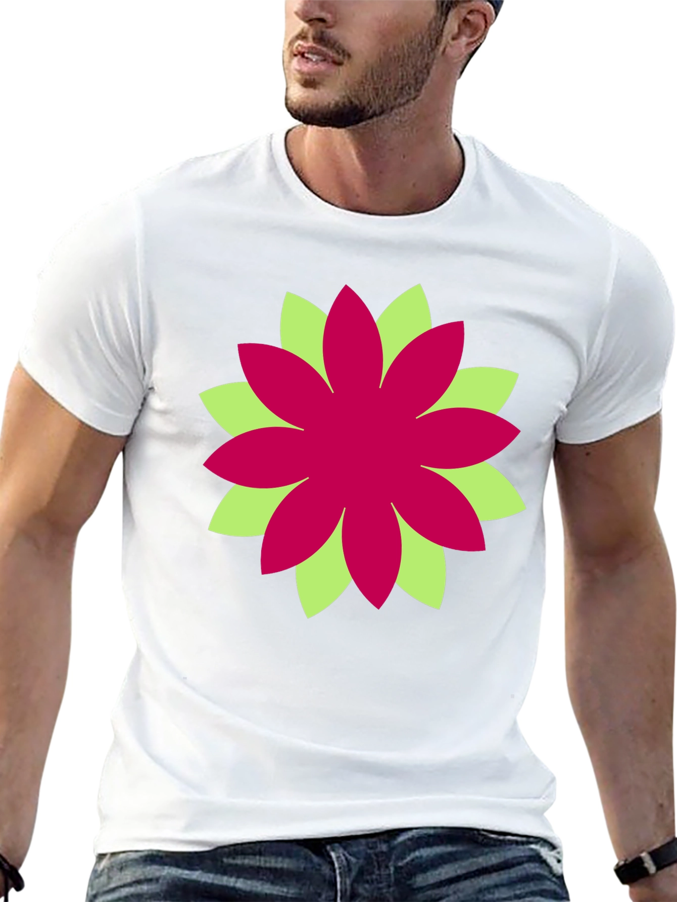Floral Graphic Black T-Shirt