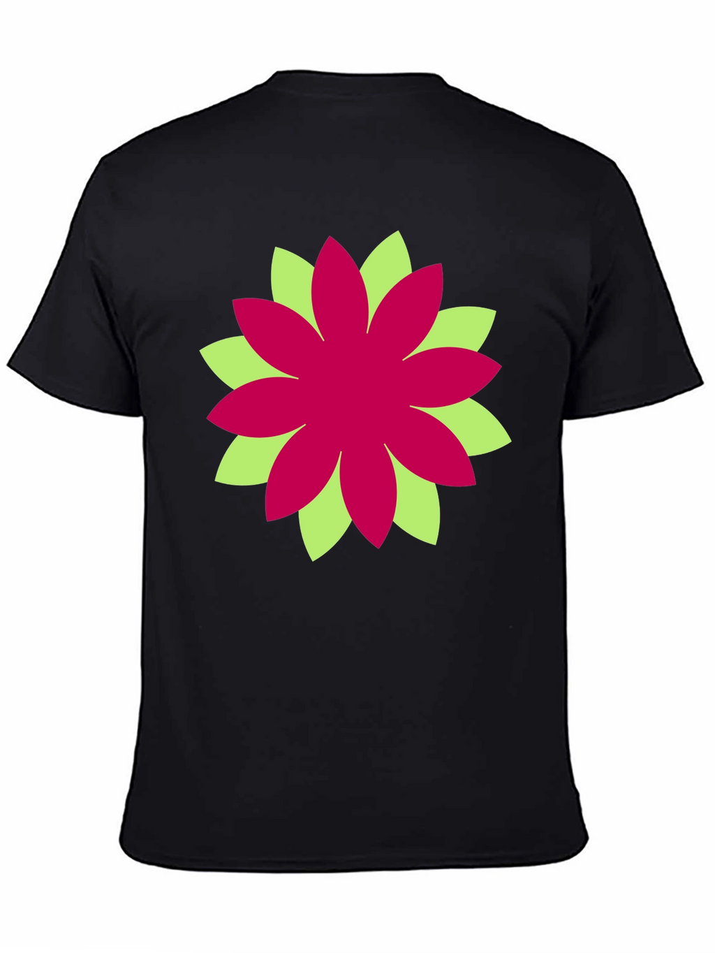 Floral Graphic Black T-Shirt