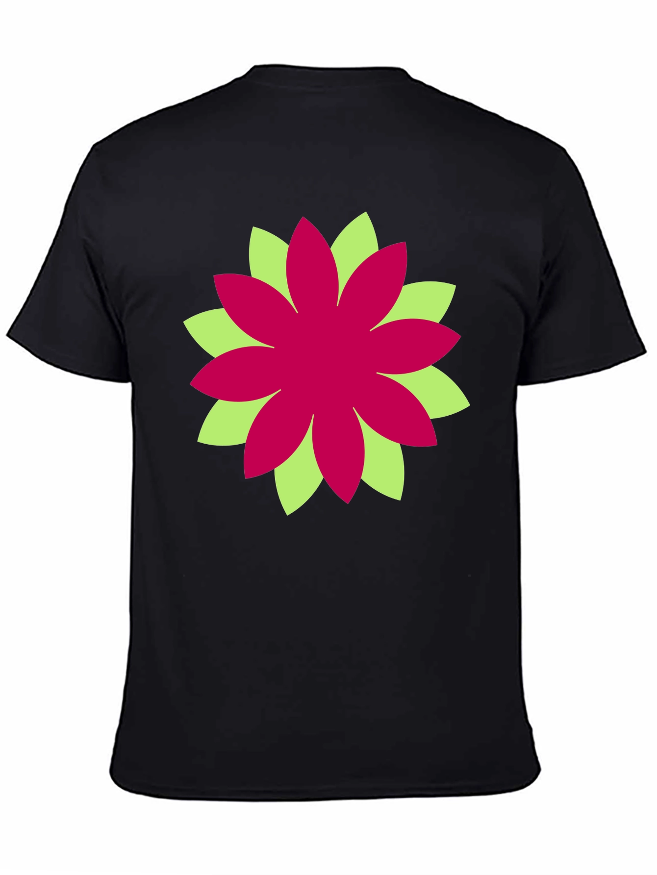 Floral Graphic Black T-Shirt