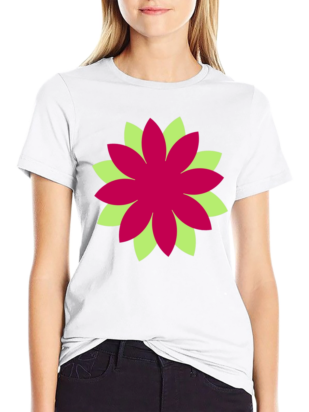 Floral Graphic Black T-Shirt