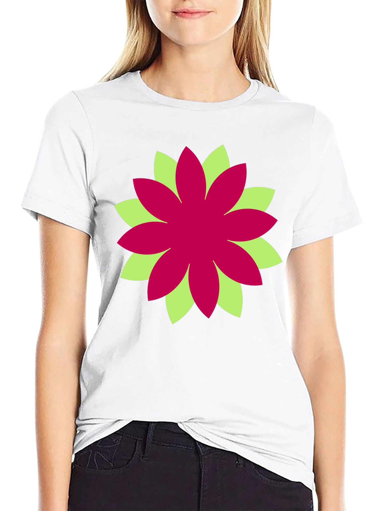 Floral Graphic Black T-Shirt