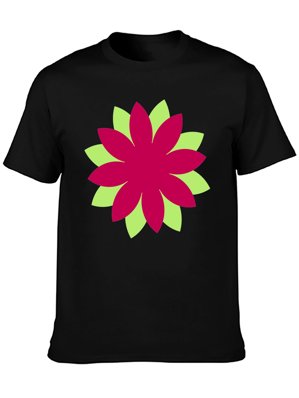 Floral Graphic Black T-Shirt