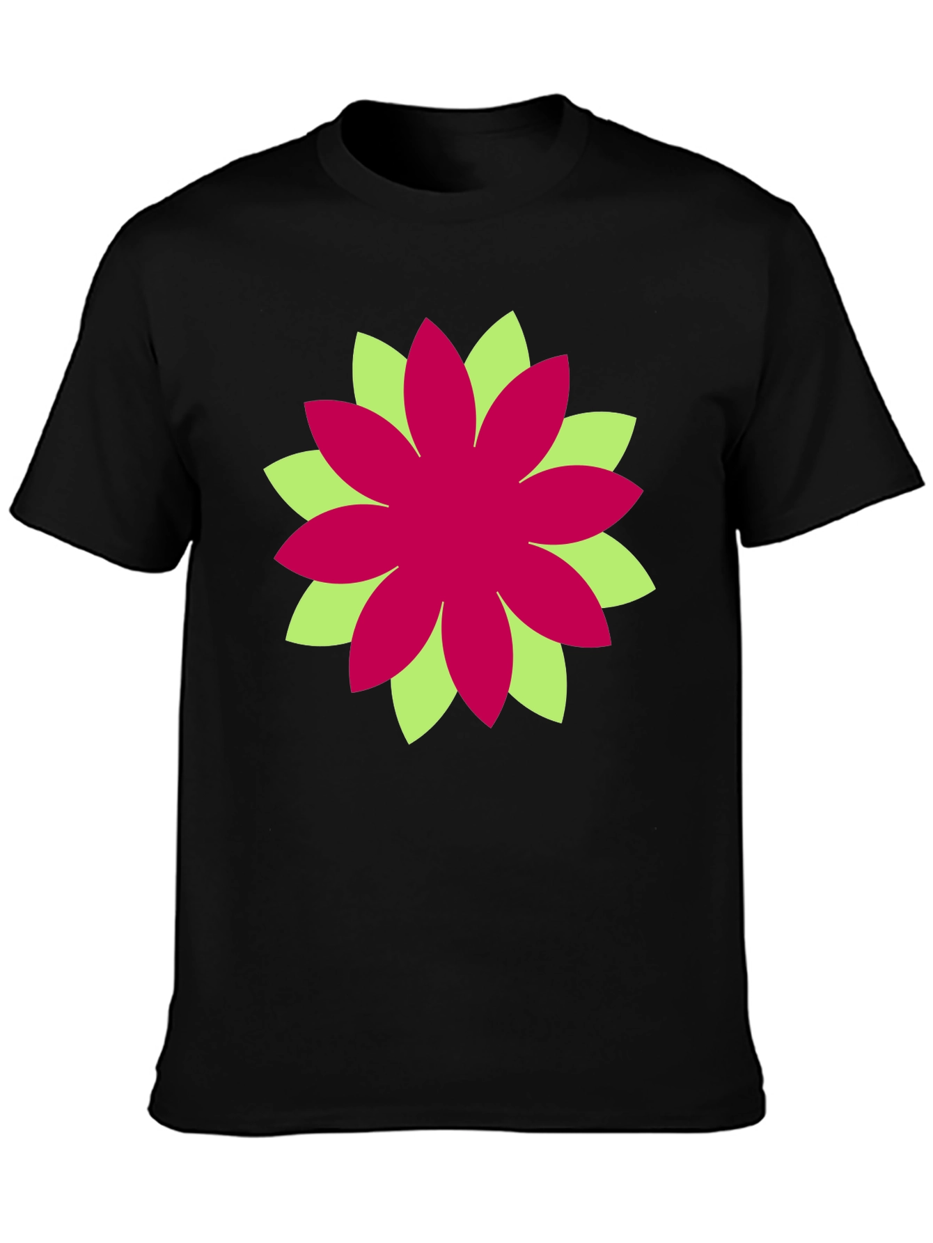 Floral Graphic Black T-Shirt
