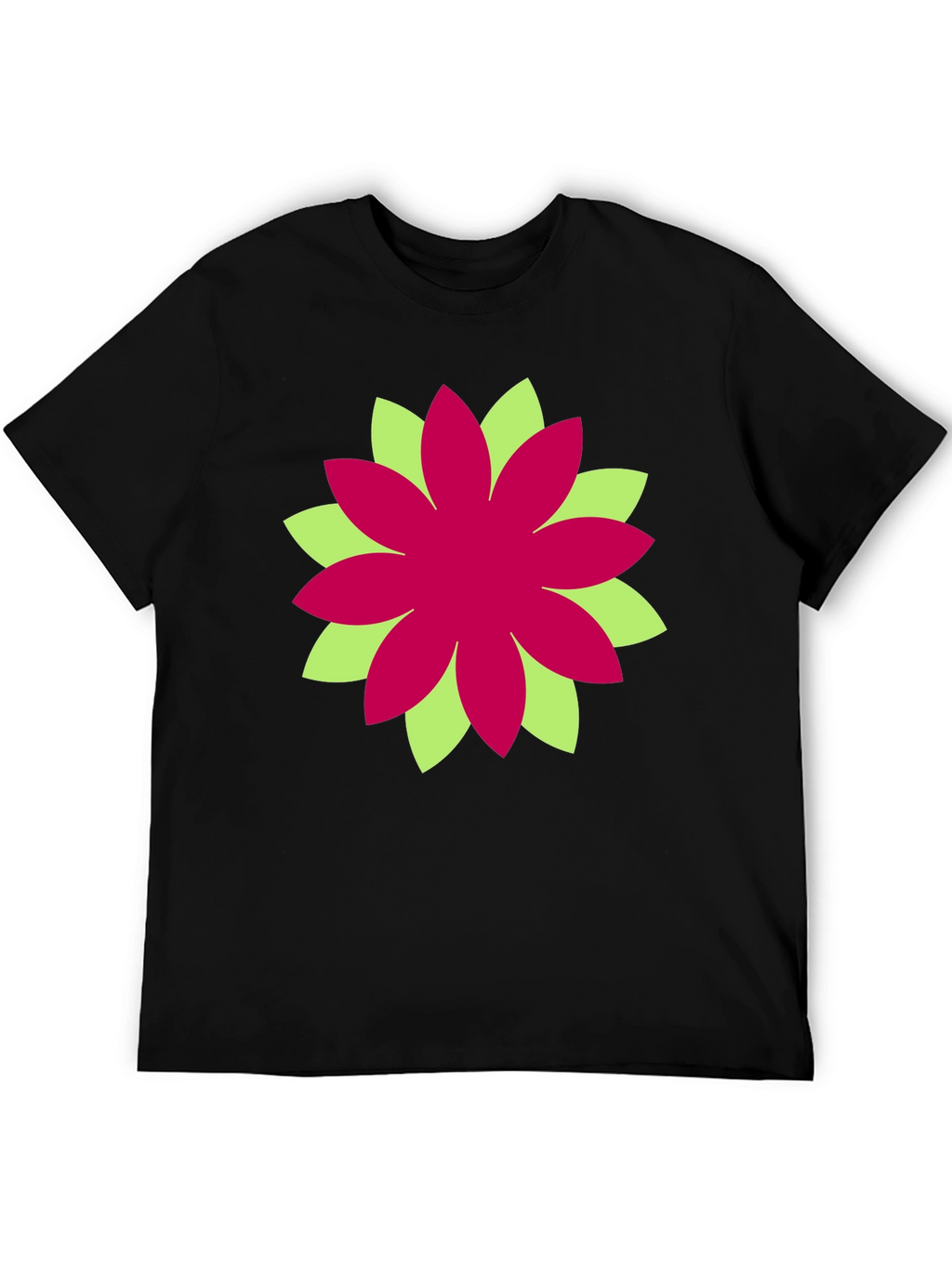 Floral Graphic Black T-Shirt