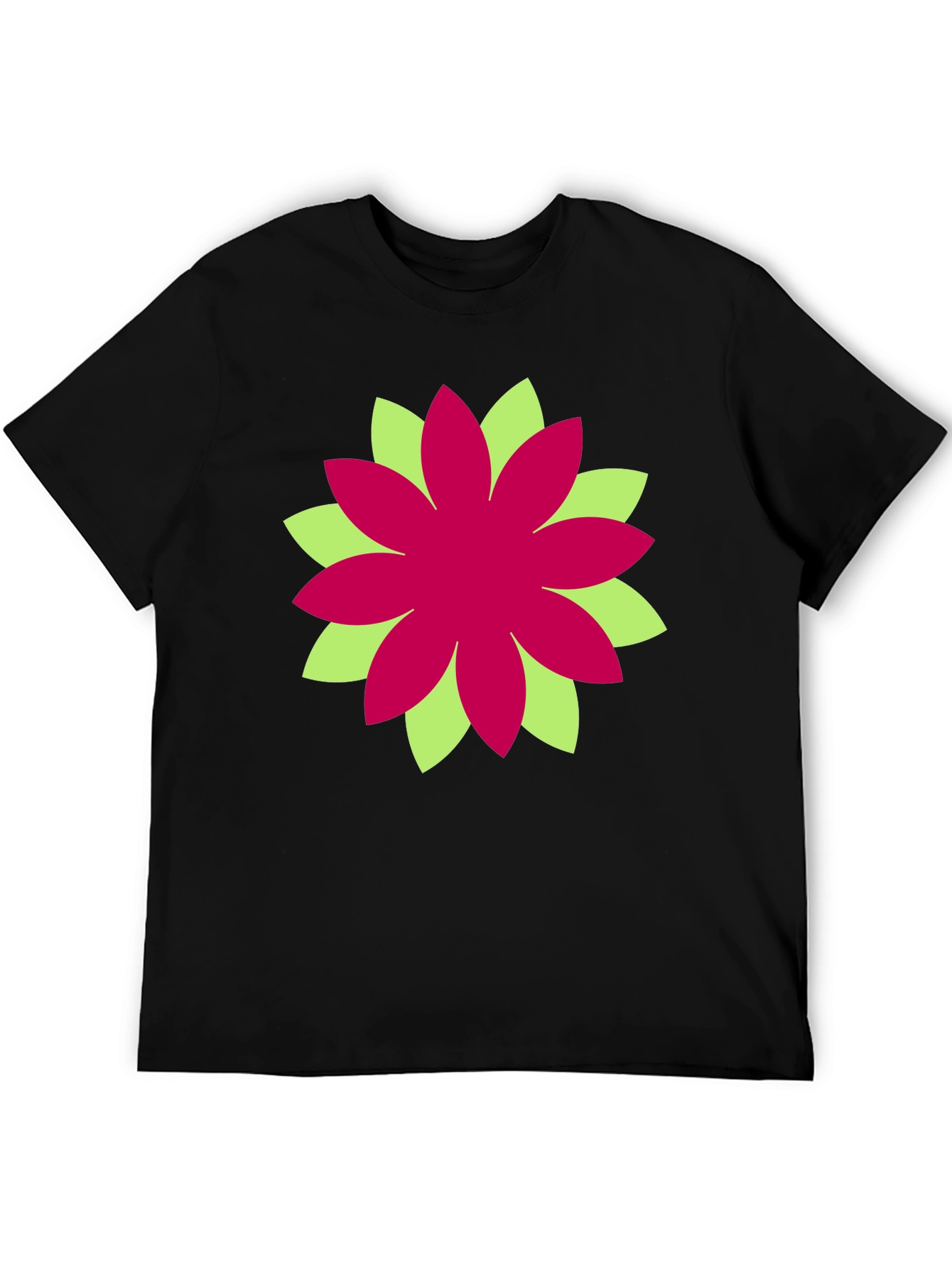 Floral Graphic Black T-Shirt