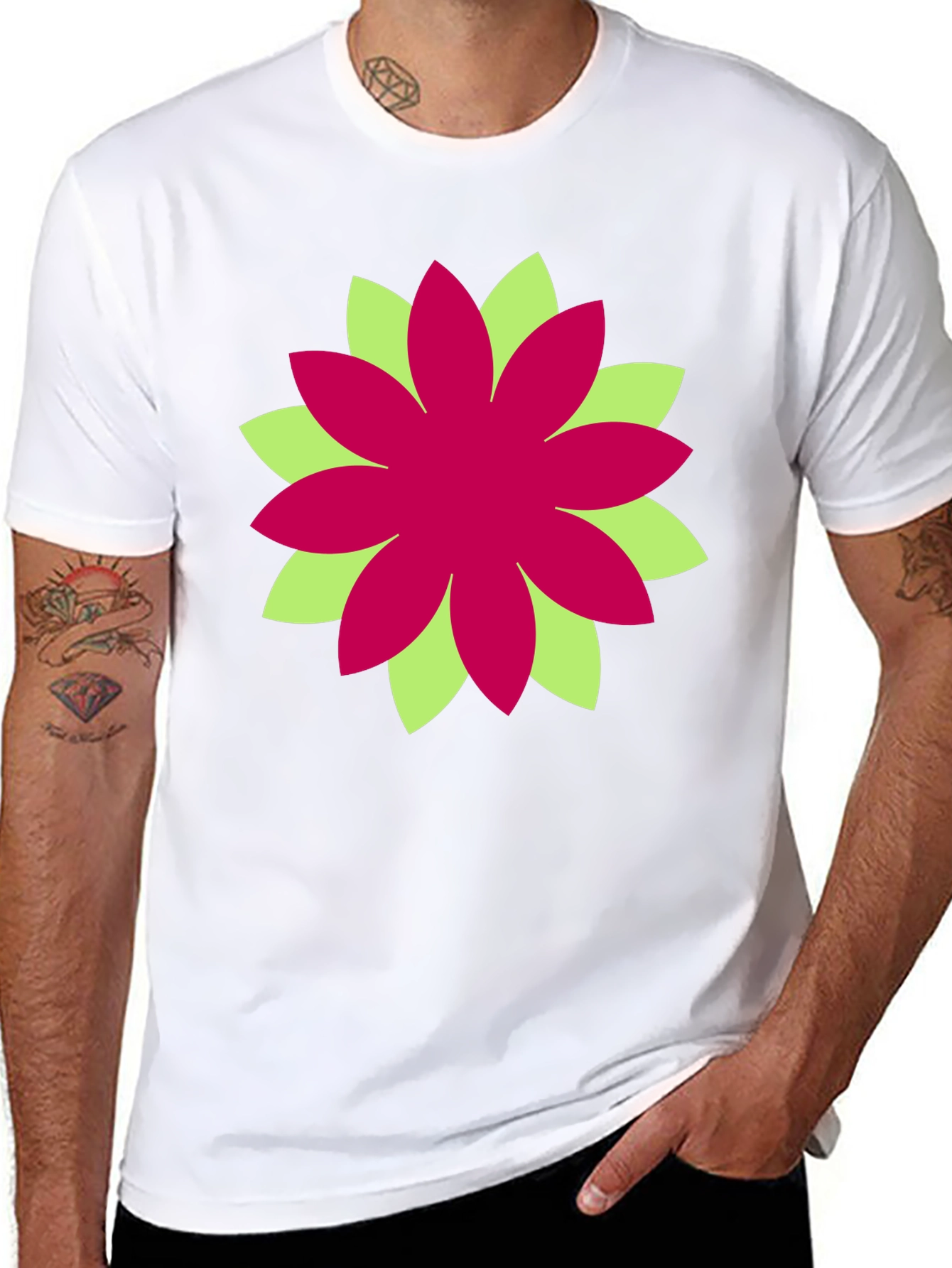 Floral Graphic Black T-Shirt