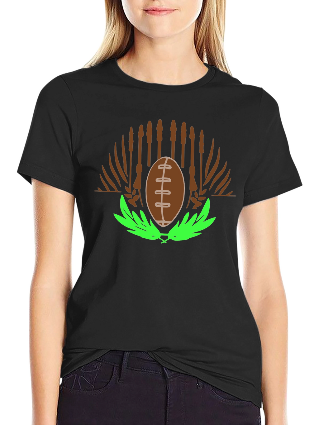 Football & Cattails Graphic Tee