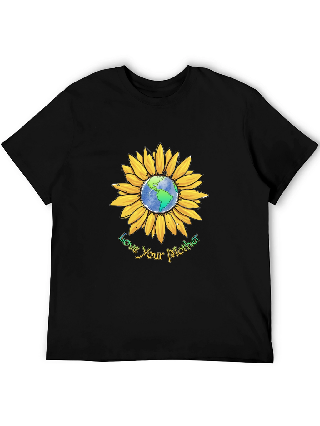 Love Your Mother Earth Sunflower Graphic Tee