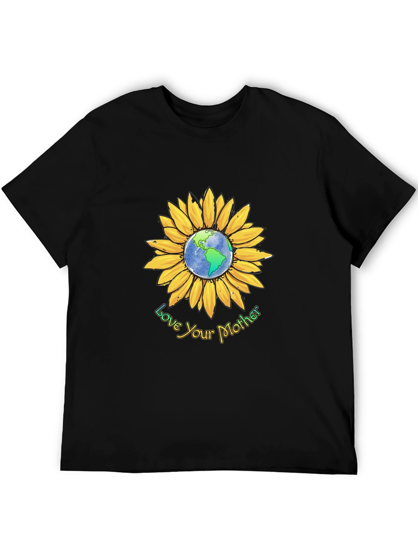 Love Your Mother Earth Sunflower Graphic Tee