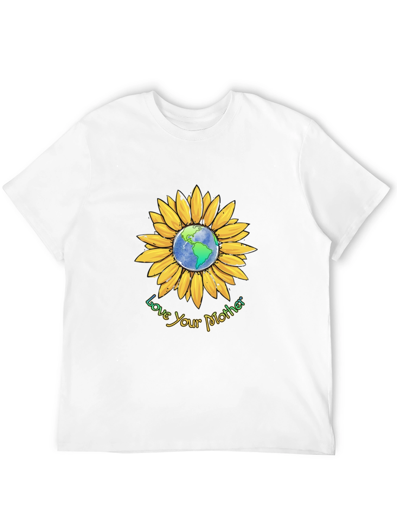 Love Your Mother Earth Sunflower Graphic Tee