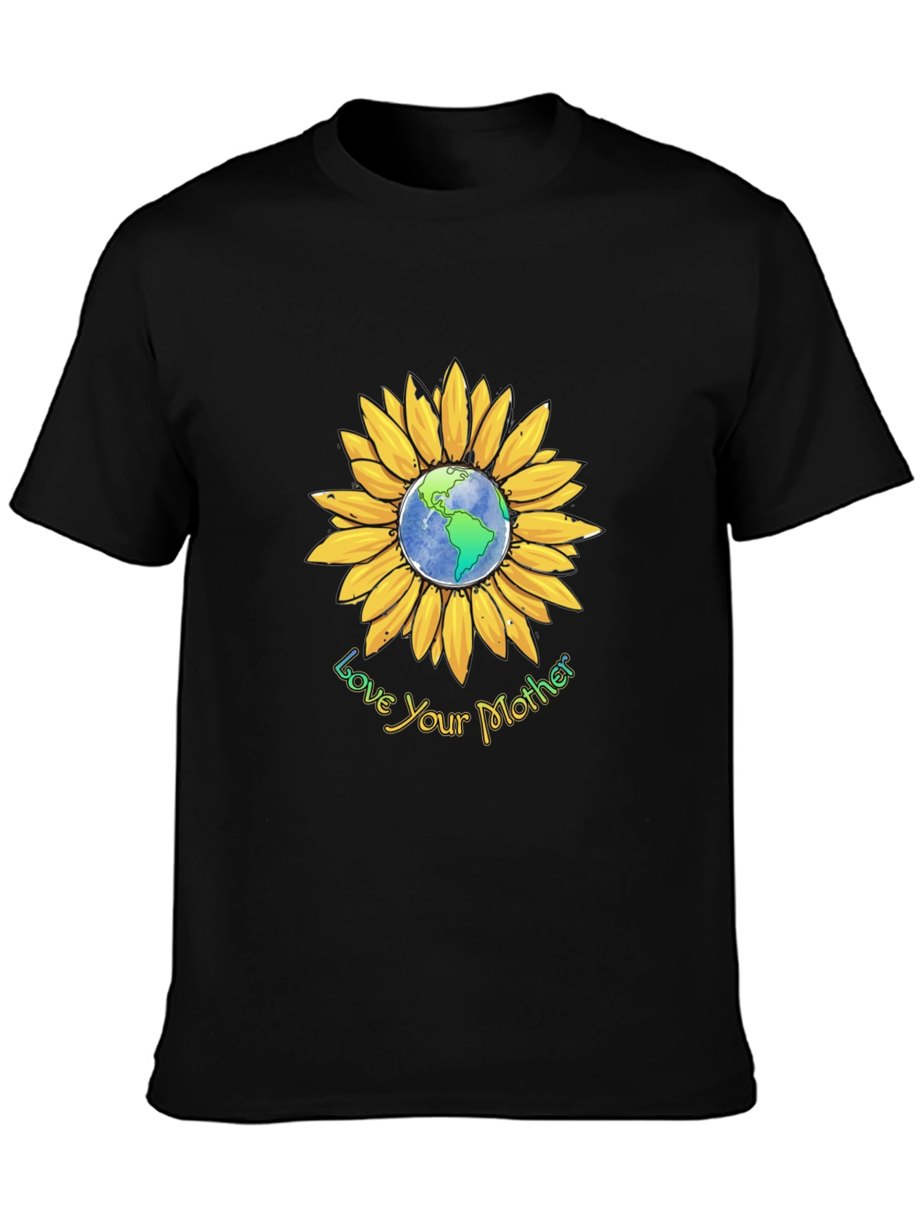 Love Your Mother Earth Sunflower Graphic Tee