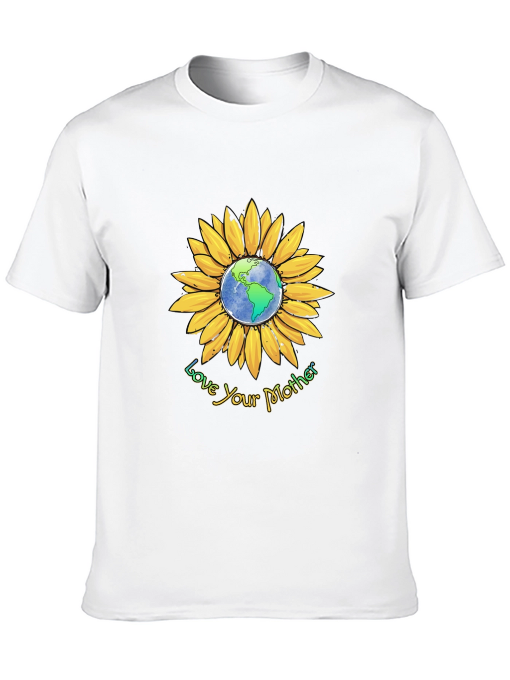 Love Your Mother Earth Sunflower Graphic Tee