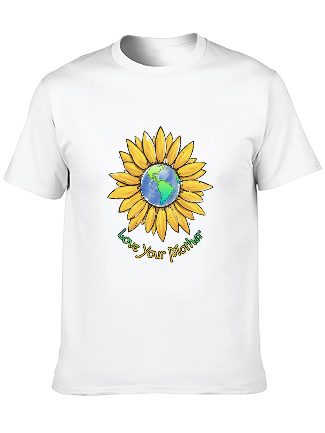 Love Your Mother Earth Sunflower Graphic Tee