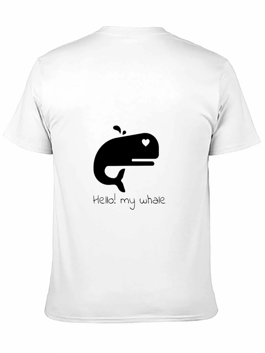 Whale Heart Graphic Tee - Mens Black T-Shirt