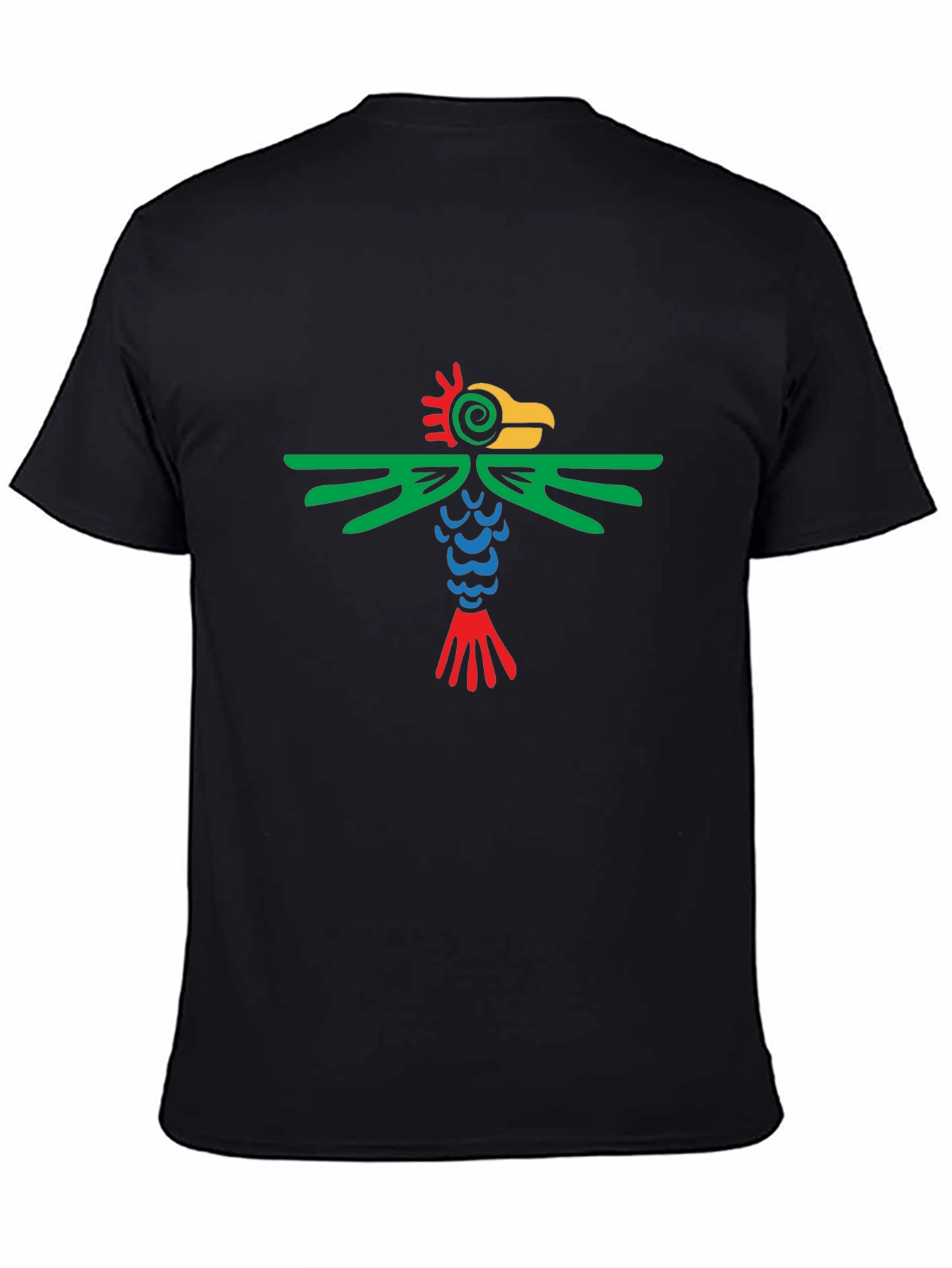 Aztec Bird Graphic Tee - Stylish Black T-Shirt