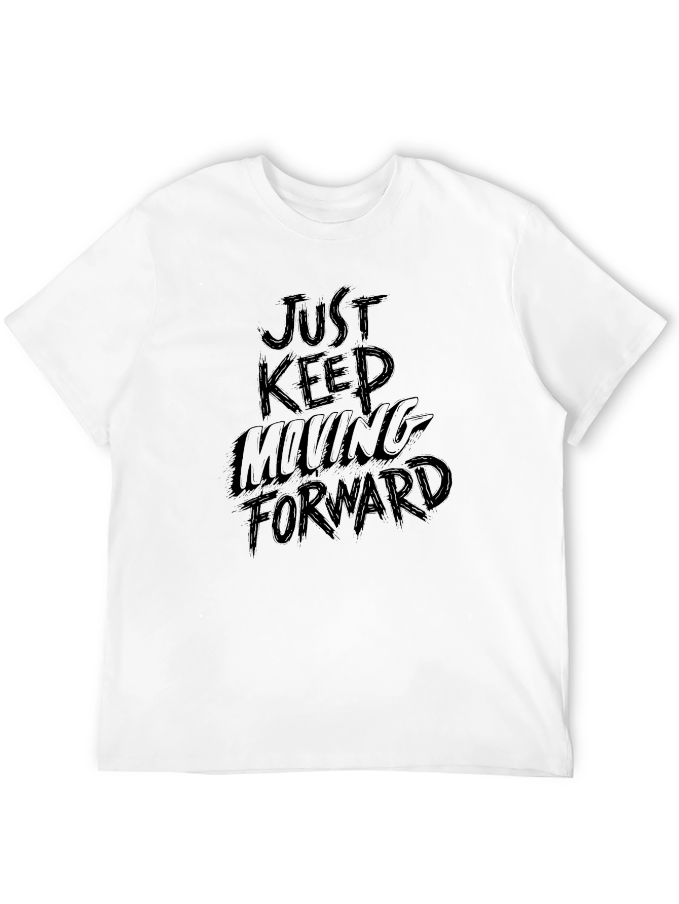 Just Keep Moving Forward Black T-Shirt