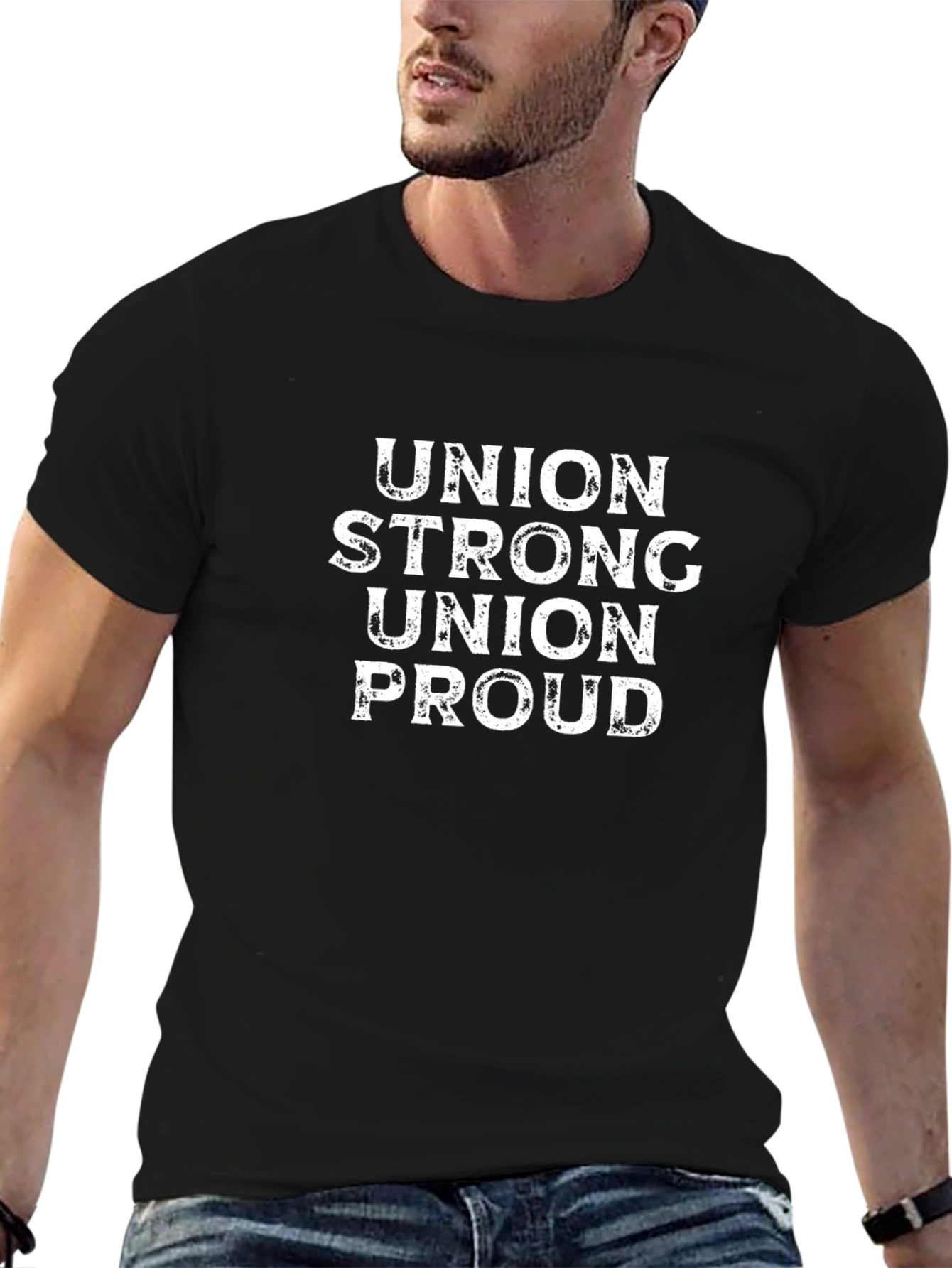 Union Strong Union Proud Black T-Shirt