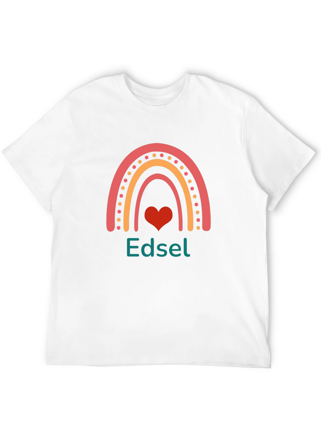 Edsel Rainbow Heart Graphic Tee - Black