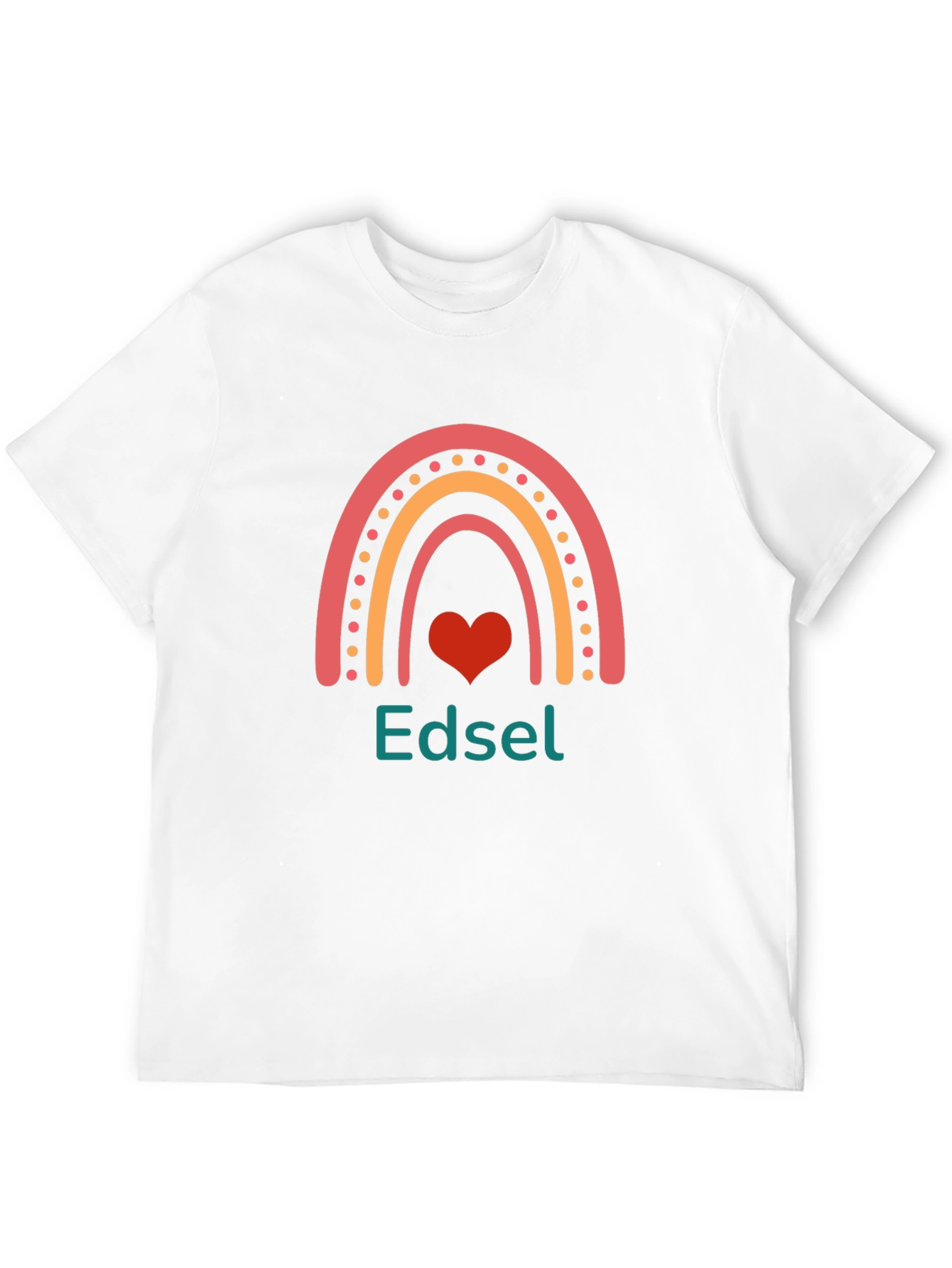 Edsel Rainbow Heart Graphic Tee - Black