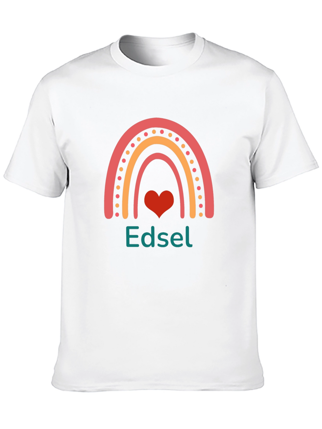Edsel Rainbow Heart Graphic Tee - Black