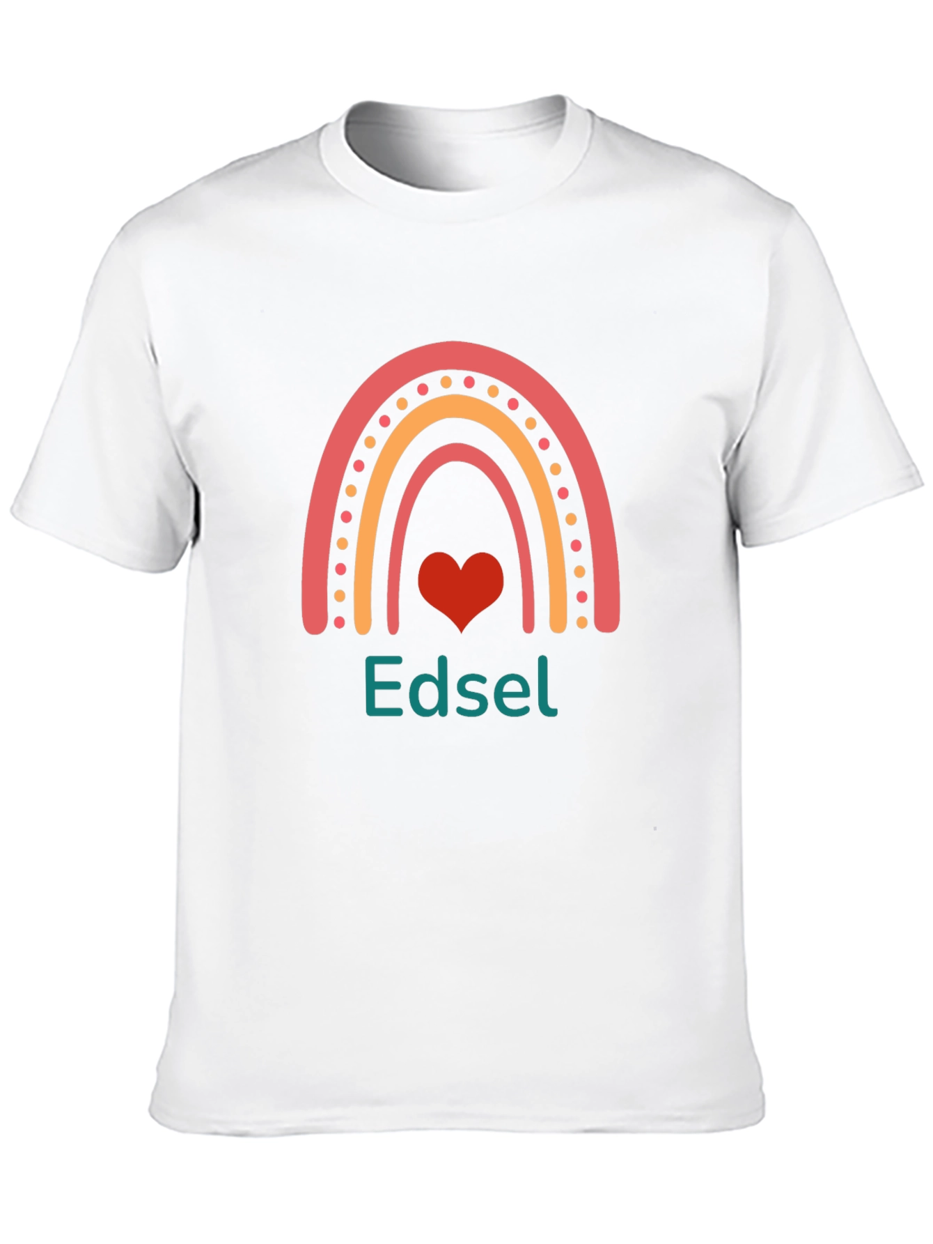 Edsel Rainbow Heart Graphic Tee - Black