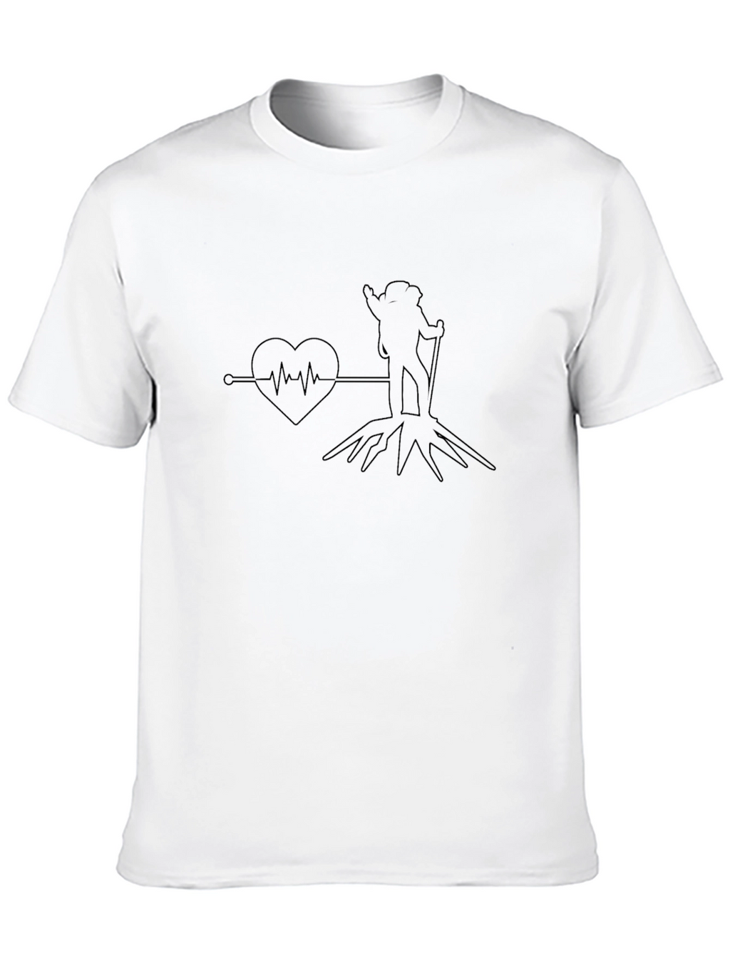 Hiking Heartbeat T-Shirt - Adventure Awaits!