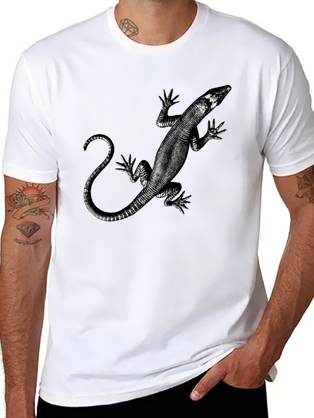 Lizard Print Graphic Tee